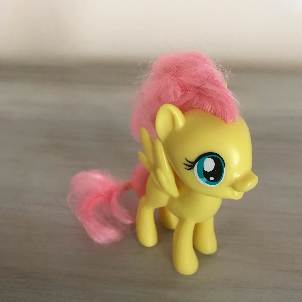 My Little Pony Yellow Pony with Pink Mane & Light Purple Rainbow-Mane Pony